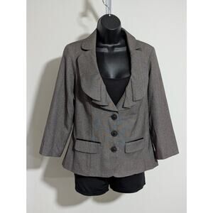 Maurices Brown Floral Lined  Blazer – Size M